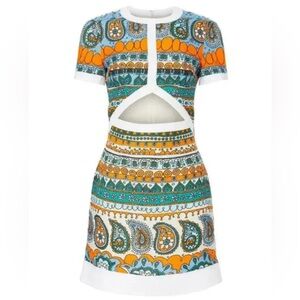Multicolor Ibiza Mini Perla Cutout Dress